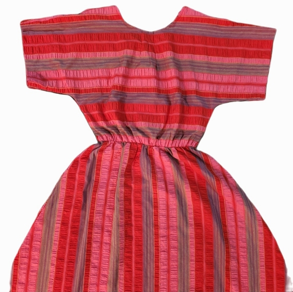 Vintage Unique Vibrant Swing Midi Dress Petite Pin-up - Picture 2 of 9